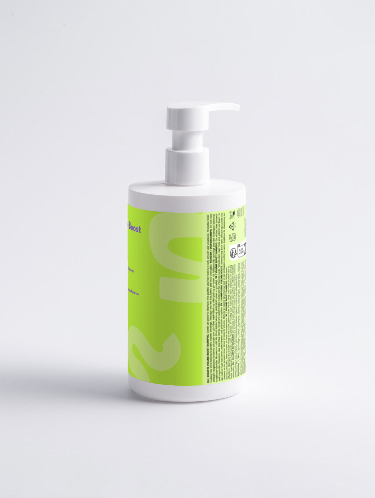 Keratin Volume Boost Shampoo – Rückseite mit Inhaltsstoffen