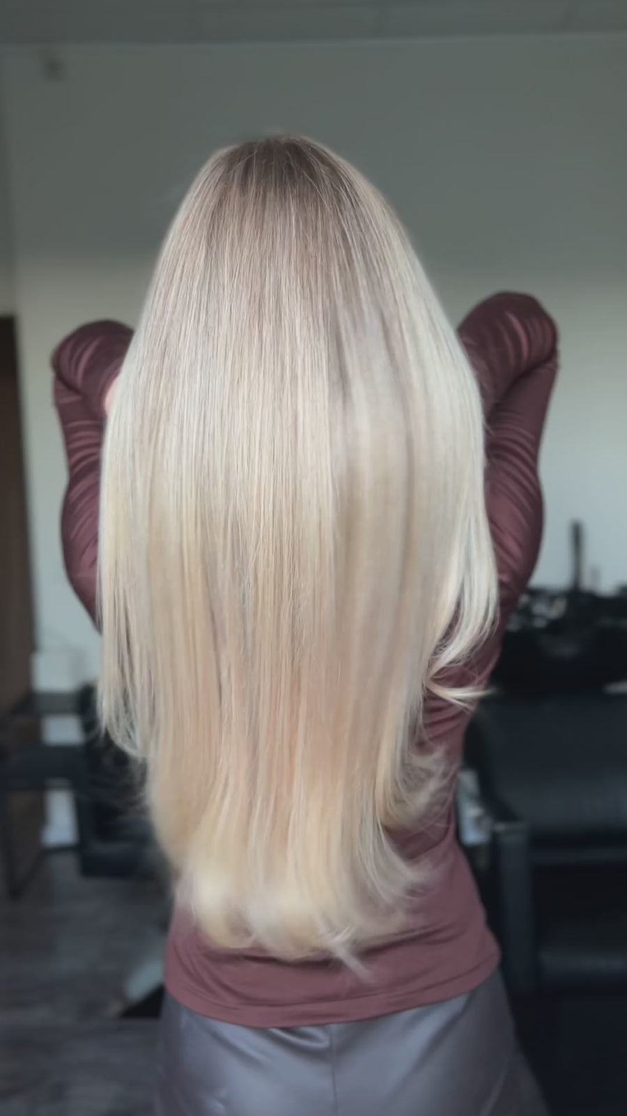 Lange, glänzende Haare