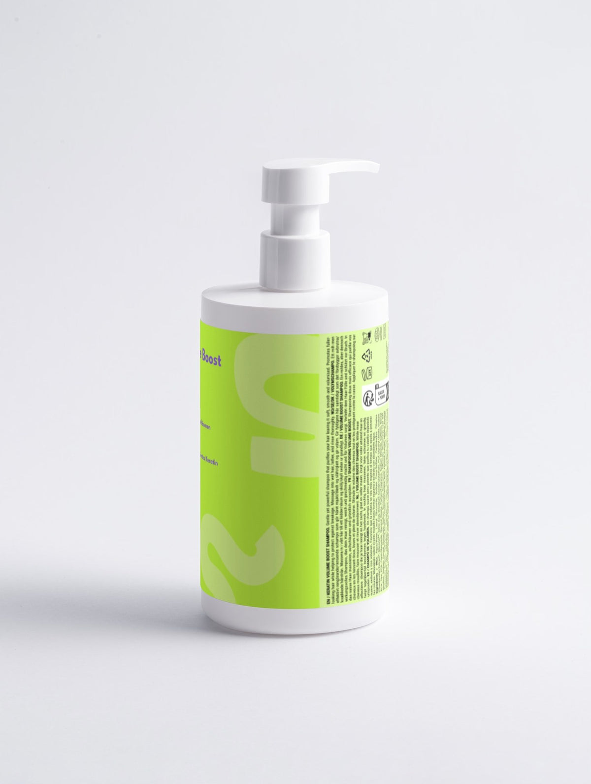 Keratin Volume Boost Shampoo – Rückseite mit Inhaltsstoffen